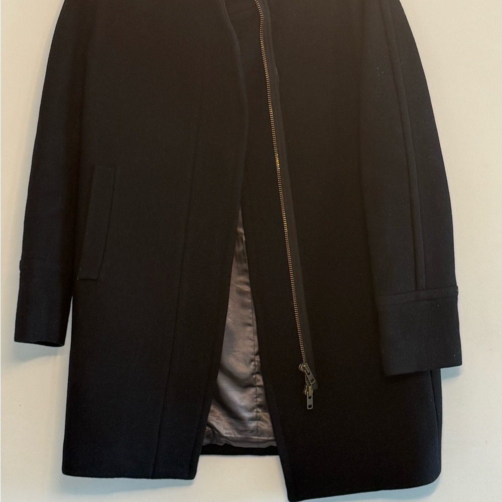 J. Crew Toscana Black Stadium Cloth Coat